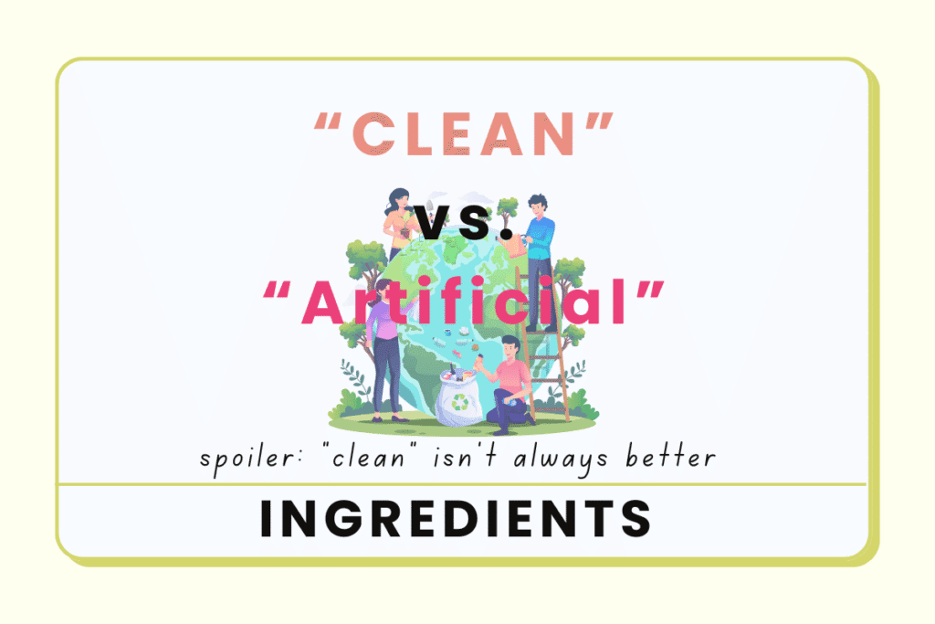clean vs artificial skincare ingredients
